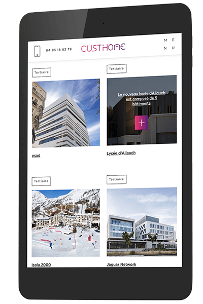 Mockup mobile Cust'home - Pix Associates
