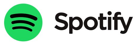 Logo de Spotify avec un cercle vert contenant trois courbes noires symbolisant des ondes sonores, suivi du nom "Spotify" en lettres noires arrondies.